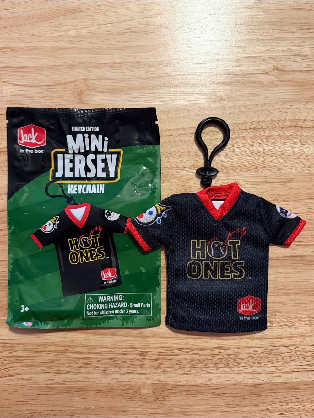 Jack In The Box Limited Edition Mini Jersey Hot Ones Keychain